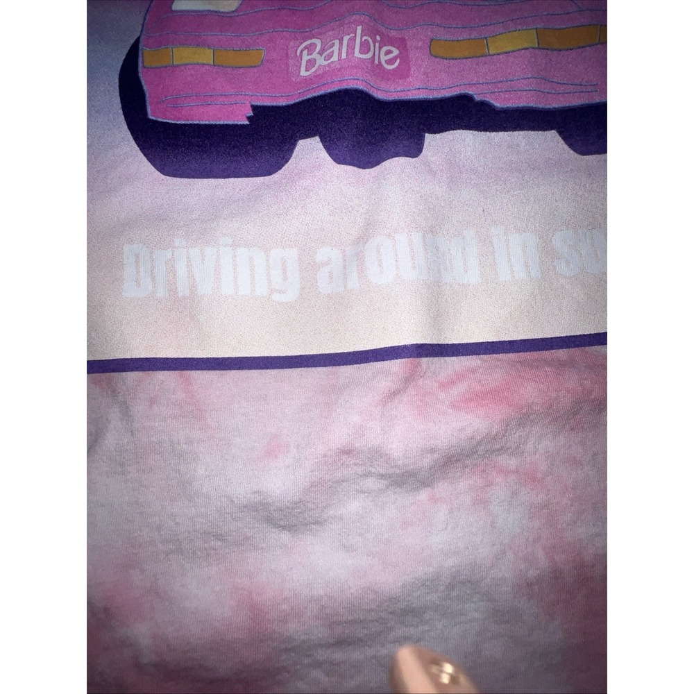 Barbie Malibu Tee Shirt Blush Tie Dye Short Sleeve XL Graphic Tee Vintage 393 - Picture 6 of 9